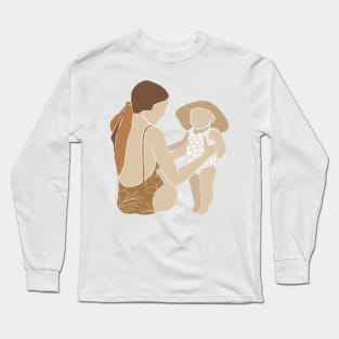 Abstract Family silhouette Illustration Long Sleeve T-Shirt